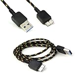 Amcctvshop Fashion Braided Fabric USB 3.0 Charger Cable for Samsung Galaxy Note 3 (Black)