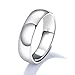 925 Sterling Silver Plain Dome Wedding Band Tarnish Resistant Comfort Fit Engagement Anniversary Ring Set for Men Adjustable