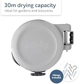 Minky Retractable Duo Reel Washing Line Grey 30m Drying Space view 3