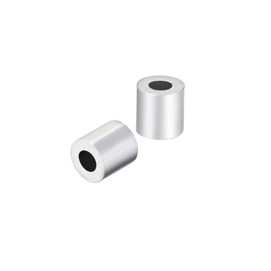 sourcing map Aluminum Crimping Loop Sleeve Round for 3/64" - 1/16" Wire Rope Pack of 20