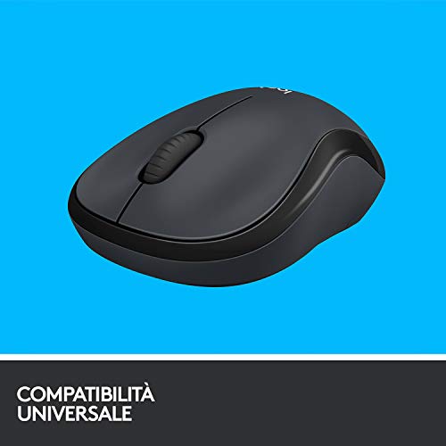 Logitech-M220-Mouse-Wireless-Pulsanti-Silenziosi-1000-DPI-Durata-Della-Batteria-Fino-a-18-Mesi-Ambidestro-Compatibile-con-PCMacLaptop-Grigio