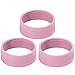 Danti 3pcs Audio Air Conditioning Button Cover Decoration Twist Switch Ring Trim for Jeep Wrangler JK JKU Patriot Liberty 2011-2018 Dodge Challenger 2008-2014 (Pink)