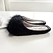 Women's Cozy Velvet Memory Foam House Slippers Non Slip Soles (7-8 M US, Black)