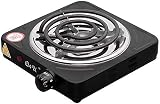 Q4U 1500W Electric Charcoal Burner Starter Coals Coconut Shells Black Slim view 2