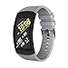 NotoCity Compatible Samsung Gear Fit2 Pro Band Solft Silicone Gear Fit2 Watch Strap for Samsung Gear Fit2 Pro Smartwatch Bans(Grey, Small)
