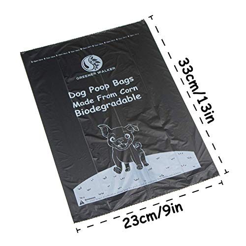 Greener Walker Bolsas para Excrementos de Perro,540 Unidades,Extra Grueso,Fuerte y 100% a Prueba de Fugas Biodegradable Bolsas para Caca de Perro(Verde)