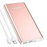 [Upgraded] Poweradd 2ND Gen Pilot 2GS 10000mAh Portable Charger External Battery Pack with Smart Charge for iPhone, Ipad, Samsung Galaxy, Smartphones and Tablets - Rose Gold