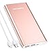 [Upgraded] Poweradd 2ND Gen Pilot 2GS 10000mAh Portable Charger External Battery Pack with Smart Charge for iPhone, Ipad, Samsung Galaxy, Smartphones and Tablets - Rose Gold