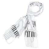 Music Note Scarf (Piano White)