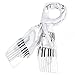 Music Note Scarf (Piano White)