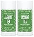 Schmidt's Natural Deodorant - Jasmine Tea 3.25 Oz Sensitive Skin Stick; Aluminum-Free Odor Protection & Wetness Relief (2 Bottle pack)