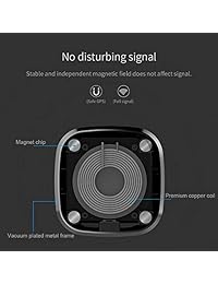 Cargador inalámbrico, diseño de coche, rápido cargador inalámbrico dispositivo de imanes y Qi estándar inalámbrico carga integrado con bola de acero inoxidable giratoria de 360 ° para iPhone X iPhone 8 Samsung Galaxy S9