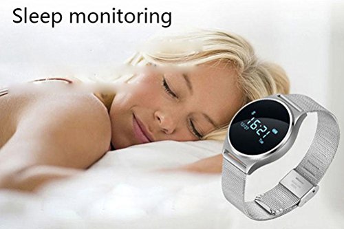 L@YC New Healthy Heart Rate Blood Pressure Smart Sports Bluetooth Hand Ring Pedometer Call Notification Sleep Monitoring Bracelet, Gold