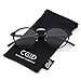 Happy Store CN65 Vintage Inspired Metal Bridge Round UV400 Clear Lens Glasses for Men and Women, Glossy Black