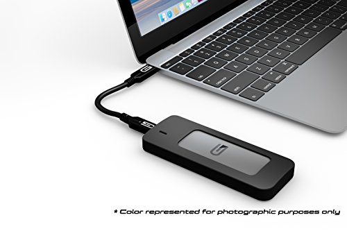 Glyph Atom Black, 525GB SSD, USB-C (3.1, Gen 2), USB 3.0, Compatible with Thunderbolt 3