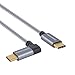 Type C Cable, CableCreation 4ft Right Angle USB-C to USB-C Braided Cable for New Macbook(Pro), Pixel C, Nexus 5X/6P, Lumia 950/950XL, Galaxy S8 edge and More, 1.2M/Space Gray with Aluminum Case