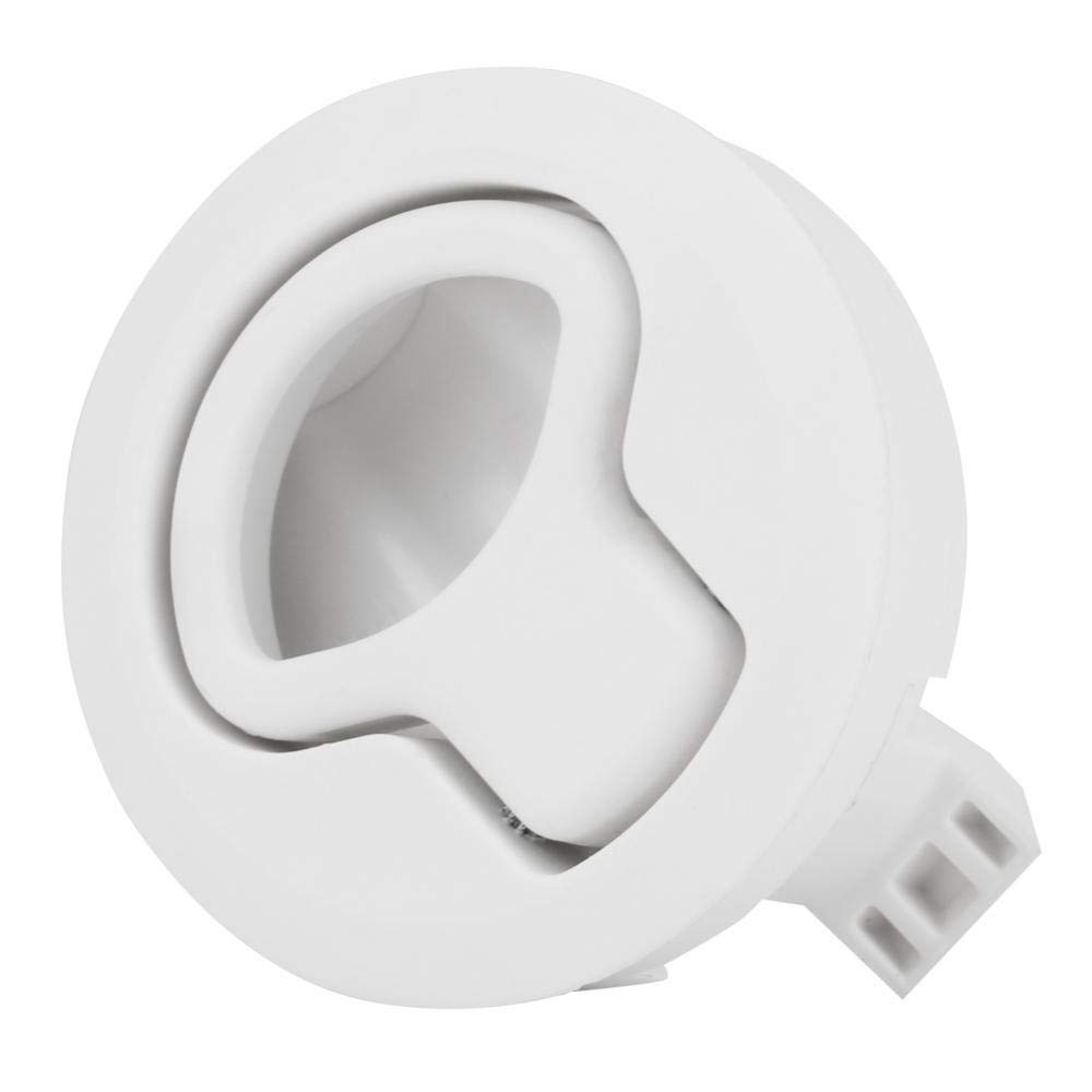 Flush Pull Latch, Universal Plastic Flush Pull Hatch Latch Slam Latch for 1.8inch RV and Yatchs (White)(white)