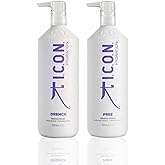 SARRELA Comb + K I C O N Drench Shampoo 33.8 oz and Free Conditioner 33.8 oz DUO Set