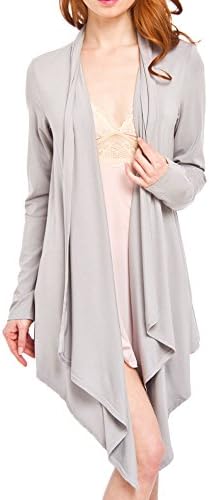 Sassimi Women's Ultra Soft Bamboo Cardigan Wrap (Medium), Sand Dollar