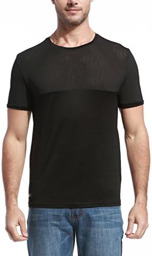 Hieasy Men's Moisture Wicking Athletic Cool Short Sleeve T-Shirt Black M