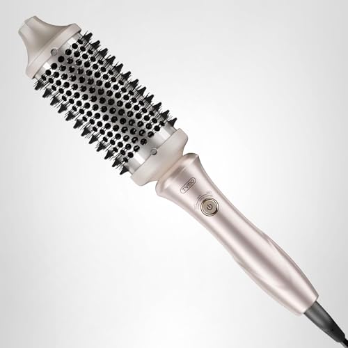 TYMO STYLUX Thermal Brush, 43 mm Thermal Brush, One-Step Ceramic Heated Curling Comb, 3 Temperatures, Electric Curling Brush for Smoothing and Volume