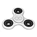 Maxboost Tri-Spinner Fidget Toy Prime Stress Reducer for Women, Kids and Adult [Premium Bearing] Easy Flick and Spin with Hands & Finger Focus Figit Toys - White/Black