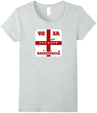 Womens VENEZUELA FLAG RESISTENCIA SHIRT Medium Heather Grey