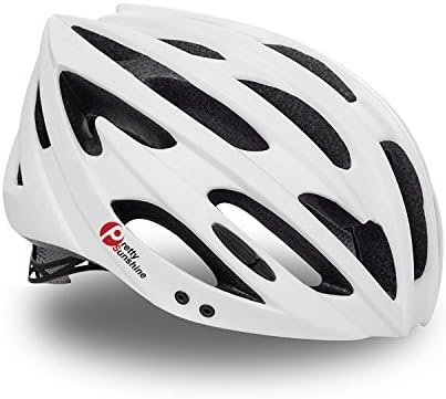 PrettySunshine Ultralight Bike Helmet for Adult and Child with Detachable Visor, Airflow Cycling Helmet for Road Cyclist, Mountain Biker and Urban Commuter - White S/M…
