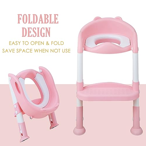 EGREE Potty Training Toilet Chair Seat with Step Stool Ladder for Kids