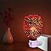 Ionlywax Pluggable Fragrance Candle Warmer 3D Glass Electric Wax Melt Warmers 3D Fireworks Plug-in Wall Lamp for Home Office Bedroom Living Room Gifts & Decor(3D Fireworks)