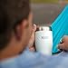 Healthy Human Stainless Steel Tumbler with Straw | Splash Proof Insulated Travel Cruiser Cup | Eco-Friendly Coffee Tumblers with Straws Cleaner & Splash Proof Lid (12oz, Merlot)