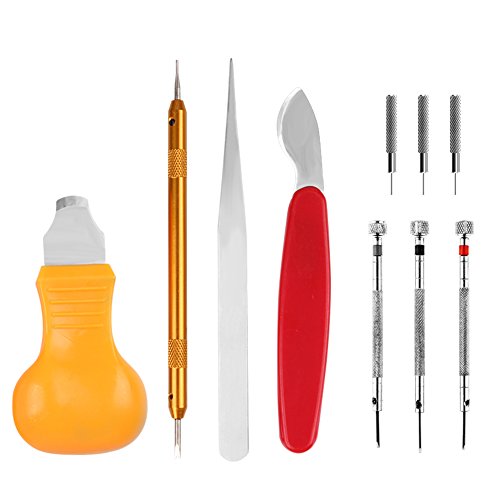 KSANA Watch Repair Kit 147 PCS Portable Professional Spring Bar Tool Set Watch Link Remover Band Pin Back Case Opener Tools Jewelry Repair kit With Carrying Case (Blue)