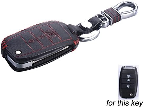 MAXIOU Key Fob Protect Cover for Kia Ceed Sorento cerato K3 K3S K4 K5 KX3 Sportage KX5 Case Skin Bag for Smart and Folding Keys (Red, Folding)