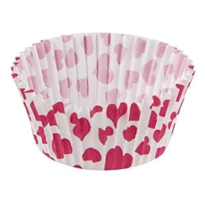 Zenker 50 papieren bakvormen, muffinvormpjes, hartjes, papier, meerkleurig, Ø 50 x 30 mm, eenheden