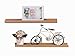 O&K FURNITURE Set of 2 Picture Ledge Wall Shelf Display Floating Shelves (Oak, 18.9