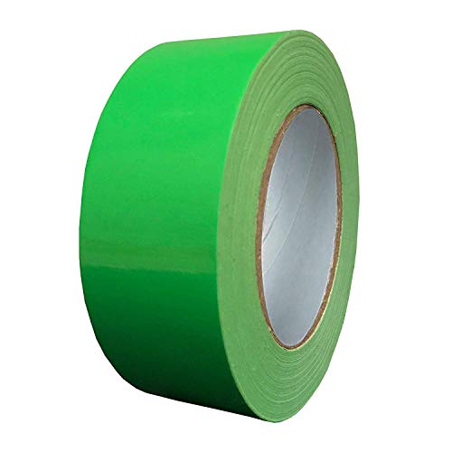 Exa Duct Tape 1.88 Inches x 60 Yards, Duct Tape for Crafts, Extra Strength, No Residue, DIY, Repairs, Indoor Outdoor Use, Book Repair, Must Have Garage Tool (1.88 X 60 Yards, Hi Vis Green)