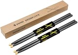 Donner 5A Maple Drum Sticks 2 Pair with Carrying Bag Black view 3