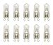Vstar G9 25W Clear Halogen Bulb 120-Volt Base G9 Halogen Bulb,10 Pack