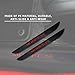 CoolKo Newest and Improved Car Door Sills Protection Kit Carbon Fiber Stickers for Tesla Model S - Black & Red Combination Color