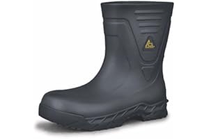 ACE WORK BOOTS ACE Unisex Slip-Resistant Work Boots - Water-Resistant, Non-Slip Industrial Safety Boots for Men & Women with Soft Toe or Composite Toe - Bullfrog Pro II