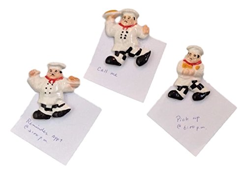 Fat chef refrigerator magnet 3pc assorted magnets