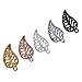 Yiotfandoll 75PCS Antique Hollow Filigree Leaf Charms Tree Leaves Alloy Pendants Beads Charms for DIY Jewelry Findings Making