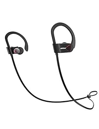 Mpow D8 Auriculares Bluetooth, IPX7 Estructurales Impermeables Auriculares inalámbricos, V4.1 Auriculares deportivos inalámbricos, Auriculares in ear estéreo de alta fidelidad con micrófono, 9H Tiempo de juego para gimnasio, correr, entrenamiento.