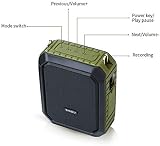 SHIDU Portable Voice Amplifier 18W with Wired Headset Mic IPX5 Bluetooth Speaker view 8