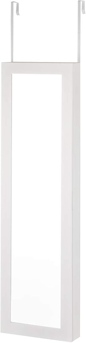 Boites A Bijoux Et Presentoirs Dreamade Armoire A Bijoux Murale Avec Lumieres Led Meuble De Rangement Verrouillable Avec Miroir Ideal Pour Stocker Bijoux Colliers Bagues Boucles Doreilles Blanche Bijoux Qaytu Com