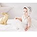 IMLECK Infant Bucket Sun Hat Bow Full Lace Flower Bonnet Child Hat … Ivory White