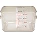 Rubbermaid FG630400CLR Space Saving Square Containers - 4 Quart