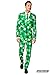 Suitmeister Patrick Clover Suit with Shamrock Print for Men Coming with Green Pants, Jacket, Tie