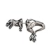 Jane Stone 1 PC Tiny Dinosaur Earring Piercing Stud Exquisite Ear Cuff Wrap Single Earring for Ladies (E0520-Antique Silver)