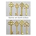 Mmei 40 pcs Large Antique Gold Steampunk Vintage Skeleton Keys for DIY Wedding Party Gifts Jewelry Necklace Pendants Decoration (4 Different Style x 10)